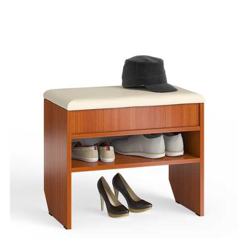 Тумба для обуви с нишей и мягким сиденьем Мебельный Двор ТО-09 вишня, 60х37х45 см в Ангстрем