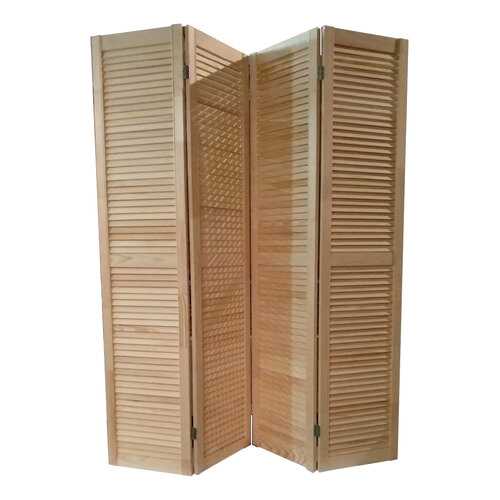 Ширма деревянная жалюзийная ДваДома 4 секционная, Размер 150х200 см (Секция 50 см) в Ангстрем
