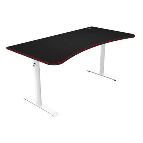 Компьютерный стол Arozzi Arena Gaming Desk/Черный МДФ/Белый металл в Ангстрем