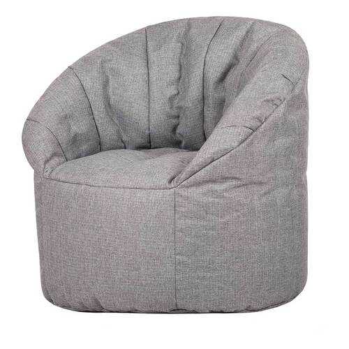 Кресло бескаркасное Папа Пуф Club Chair Grey, размер XL, рогожка, серый в Ангстрем