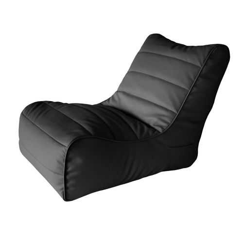 Кресло бескаркасное Папа Пуф Soft Lounger Black, размер XL, экокожа, черный в Ангстрем