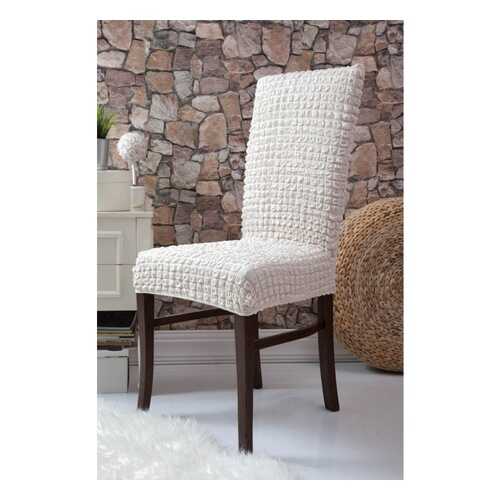 Чехол на стул без оборки Venera Chair, молочный, 1 предмет в Ангстрем