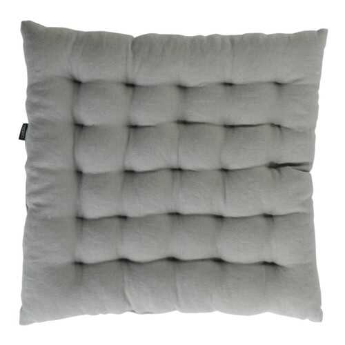 Стеганая подушка на стул из умягченного льна серого цвета Essential 40х40 в Ангстрем