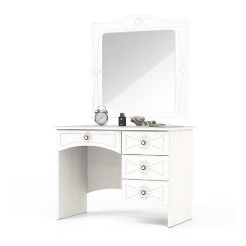 Стол с зеркалом Мебельный Двор Онега МД-1-06+ЗН-1 белый 102х59х185 в Ангстрем