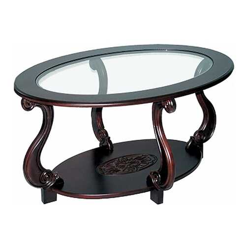 Журнальный столик Мебелик Овация (С) 828 90х61х49 см, тёмно-коричневый в Ангстрем